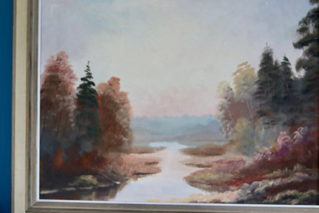 Original Swedish Modernist Oil on Canvas Vintage & Framed Noah Ancienne