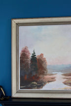 Original Swedish Modernist Oil on Canvas Vintage & Framed Noah Ancienne