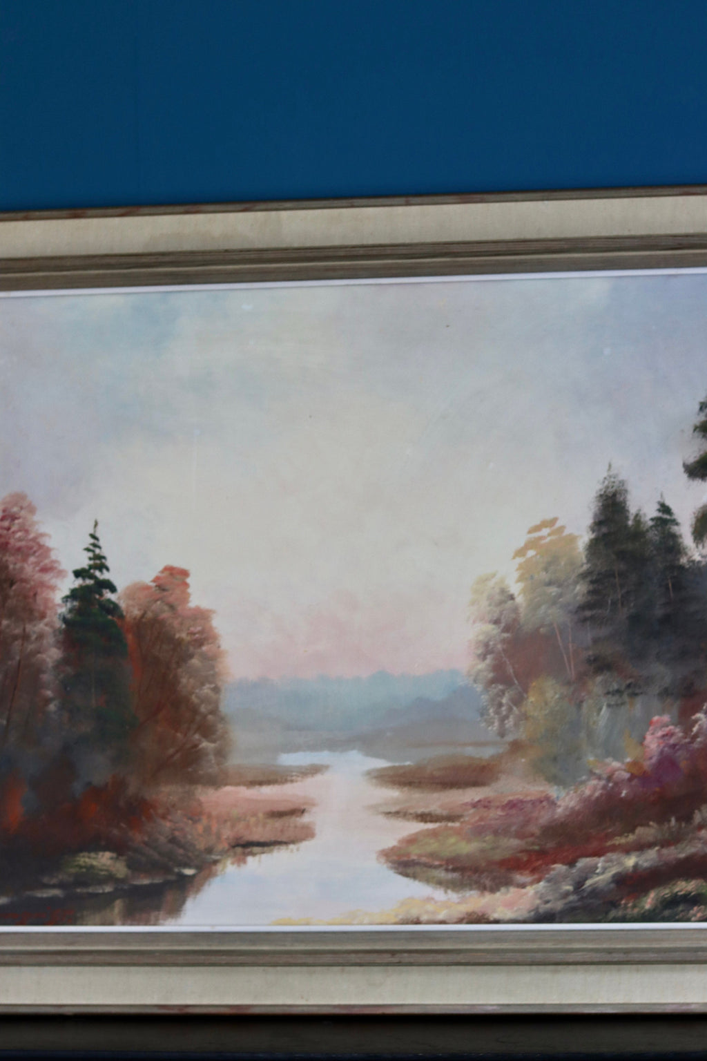 Original Swedish Modernist Oil on Canvas Vintage & Framed Noah Ancienne