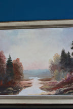 Original Swedish Modernist Oil on Canvas Vintage & Framed Noah Ancienne