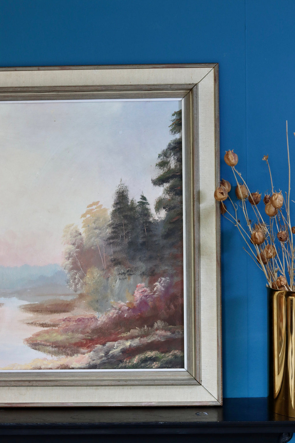 Original Swedish Modernist Oil on Canvas Vintage & Framed Noah Ancienne