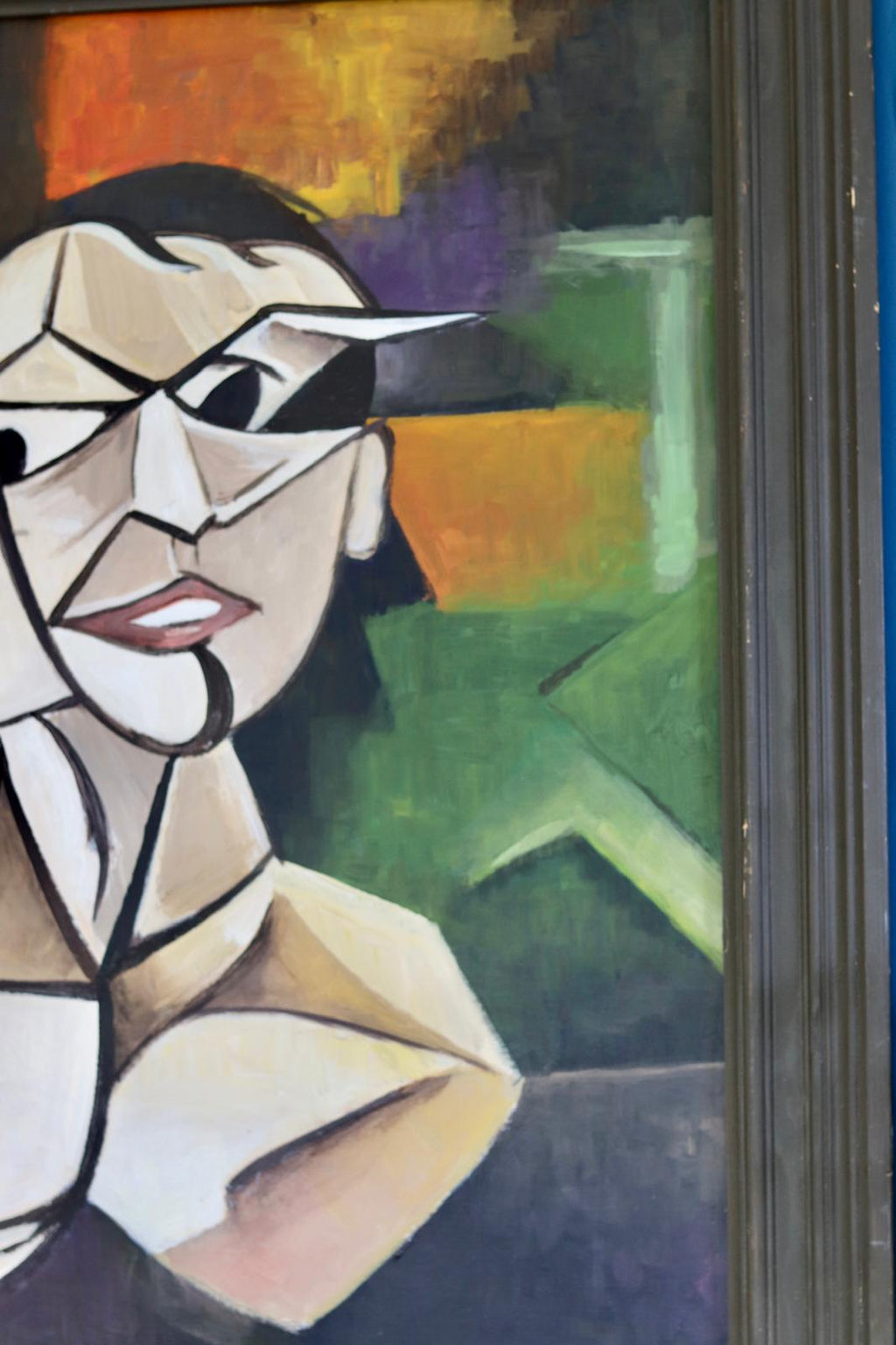 Original Swedish Modernist Oil on canvas"Personality Within" - Vintage & Framed Noah Ancienne