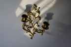 Ornate Vintage Brass Sconce for Two Candles Noah Ancienne
