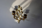 Ornate Vintage Brass Sconce for Two Candles Noah Ancienne