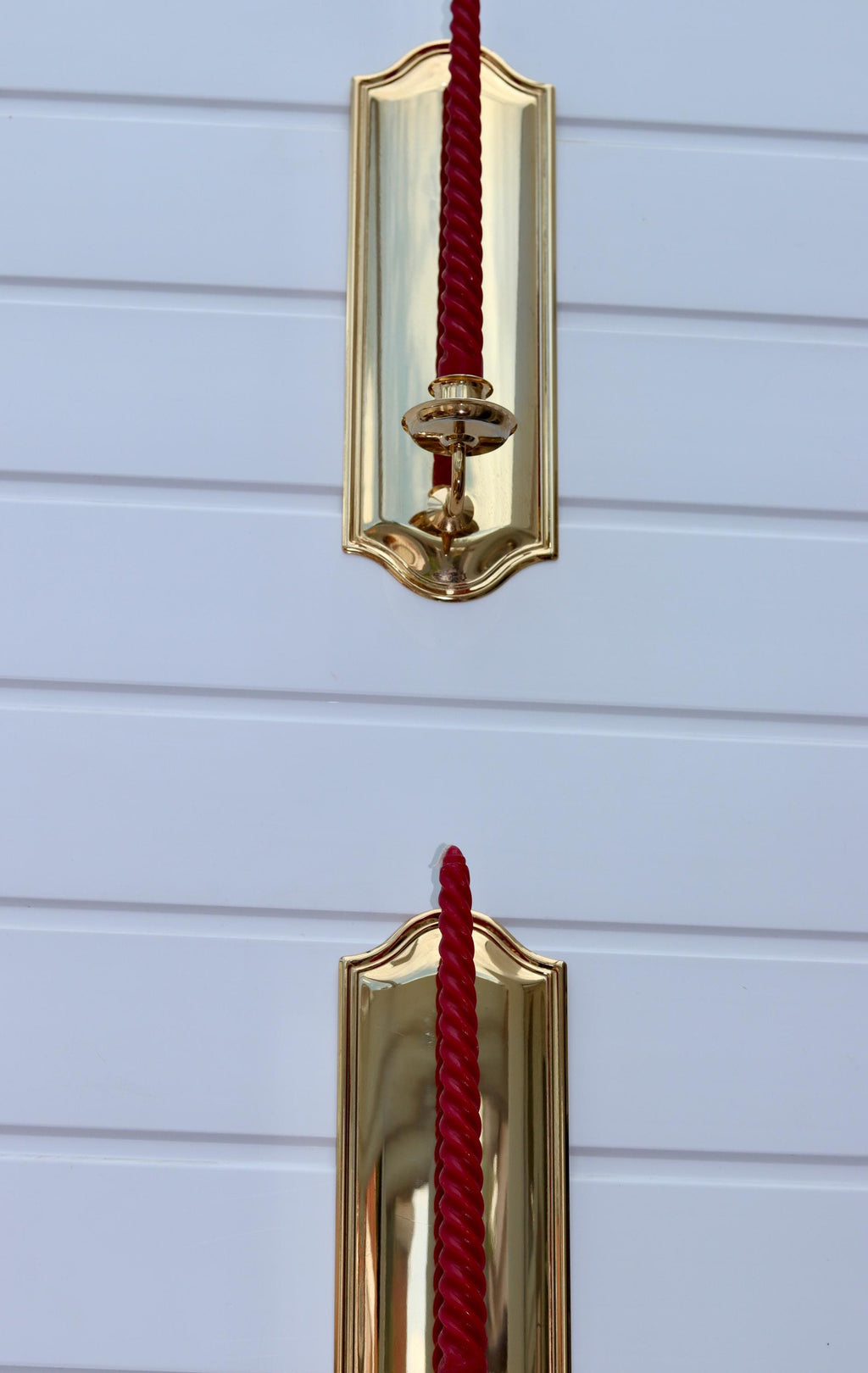 Pair Of Mid Century Style 24K Swedish Brass Sconces by Scandia Noah Ancienne