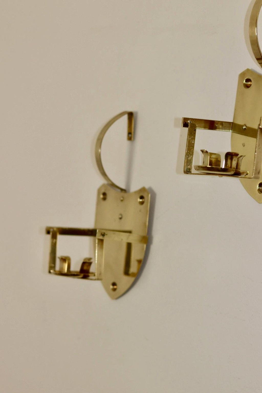 Pair Of Mid Century Swedish Brass Sconces Noah Ancienne