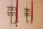 Pair Of Mid Century Swedish Brass Sconces by Kee Mora Noah Ancienne