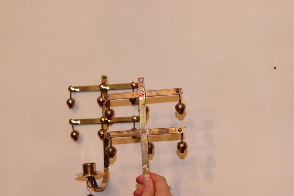 Pair Of Mid Century Swedish Brass Sconces by Kee Mora Noah Ancienne