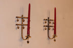 Pair Of Mid Century Swedish Brass Sconces by Kee Mora Noah Ancienne
