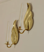 Pair Of Mid Century Swedish Brass Sconces by L. Andersson Fågelmara Noah Ancienne