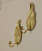 Pair Of Mid Century Swedish Brass Sconces by L. Andersson Fågelmara Noah Ancienne