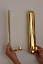 Pair Of Mid Century Swedish Gold Plated Brass Sconces by Scandia Noah Ancienne