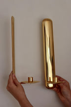 Pair Of Mid Century Swedish Gold Plated Brass Sconces by Scandia Noah Ancienne