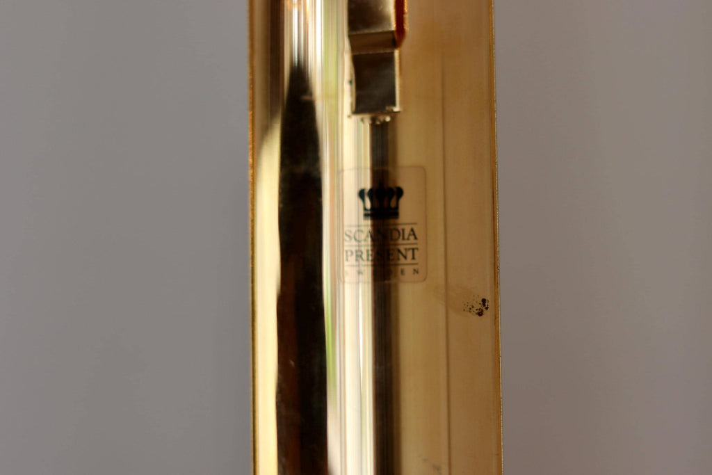 Pair Of Mid Century Swedish Gold Plated Brass Sconces by Scandia Noah Ancienne