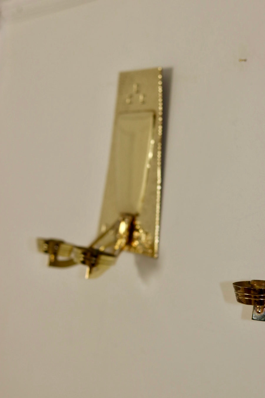 Pair of Art Nouveau Brass Sconces, early 20th century. Noah Ancienne