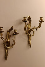 Pair of Brass Louis XV French Wall Sconces Noah Ancienne