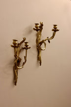 Pair of Brass Louis XV French Wall Sconces Noah Ancienne