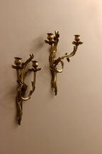 Pair of Brass Louis XV French Wall Sconces Noah Ancienne