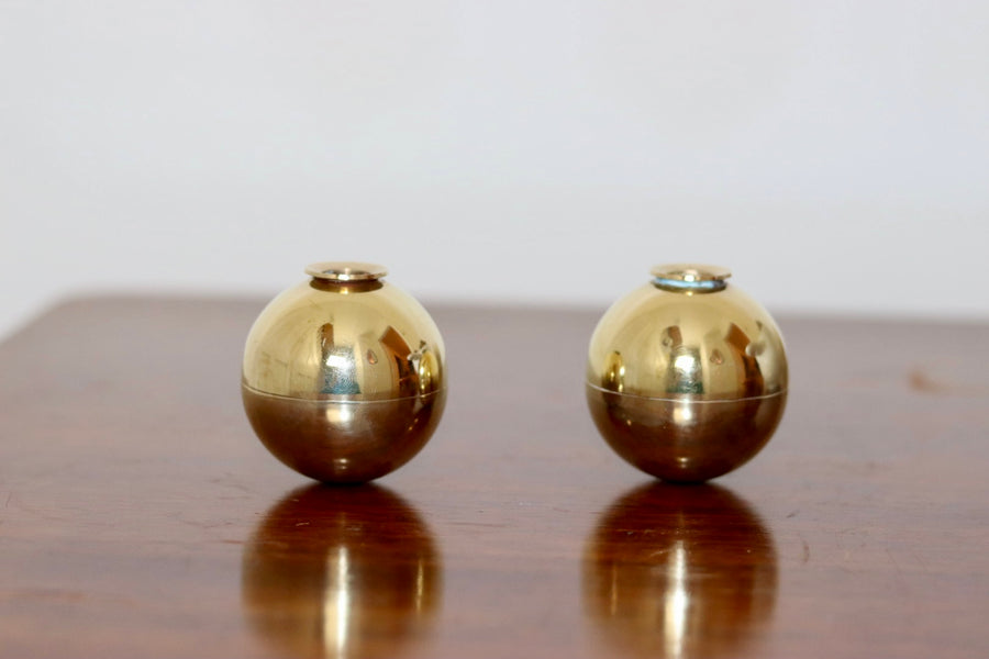 Pair of Candleholders by Pierre Forssell for Skultuna Noah Ancienne