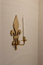 Pair of Fleur deLys Vintage Brass Sconce Noah Ancienne