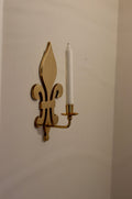 Pair of Fleur deLys Vintage Brass Sconce Noah Ancienne