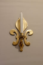 Pair of Fleur deLys Vintage Brass Sconce Noah Ancienne