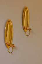 Pair of Mid-Century Swedish 24K Gold Plated Sconces by Scandia Noah Ancienne
