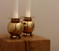 Pair of Mid-Century Swedish Brass Candle Holders Noah Ancienne