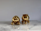 Pair of Mid-Century Swedish Brass Candle Holders Noah Ancienne