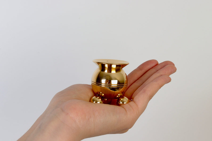 Pair of Mid-Century Swedish Brass Candle Holders by Skultuna Noah Ancienne