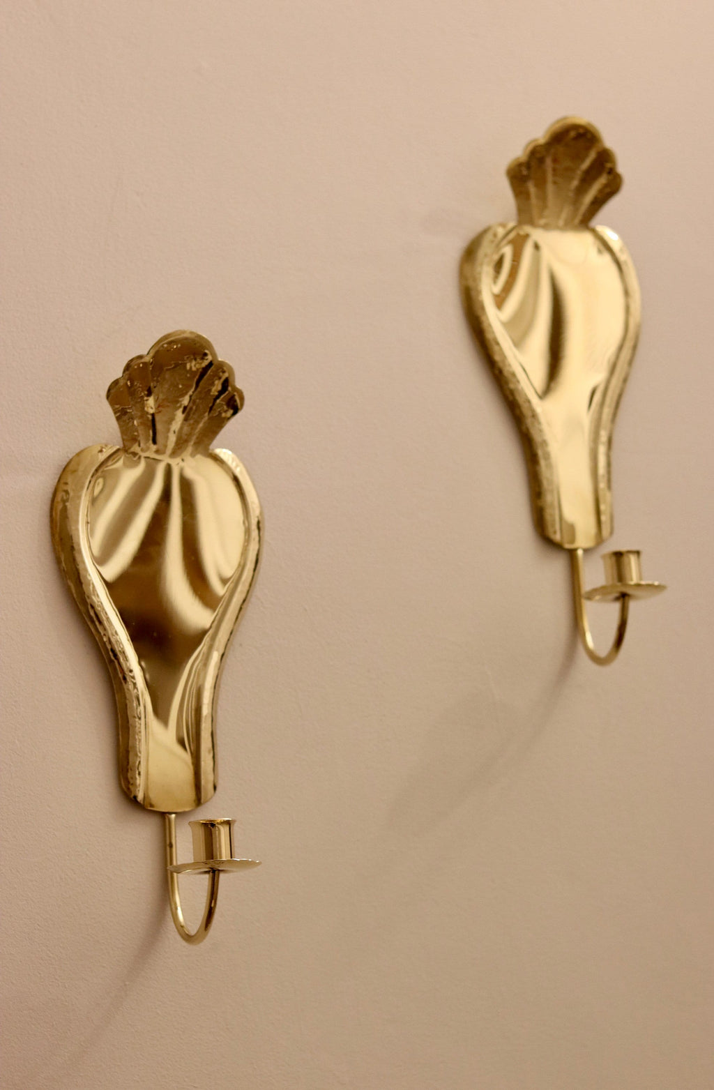 Pair of Mid-Century Swedish Brass Sconces by Arvika Konstsmide Noah Ancienne