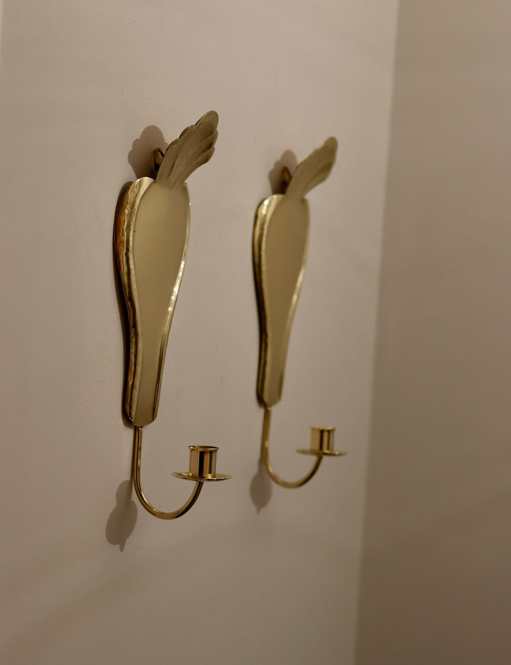 Pair of Mid-Century Swedish Brass Sconces by Arvika Konstsmide Noah Ancienne