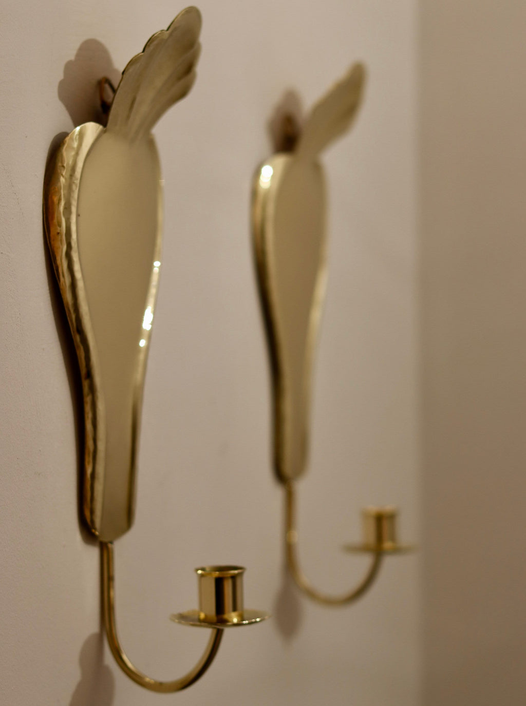 Pair of Mid-Century Swedish Brass Sconces by Arvika Konstsmide Noah Ancienne