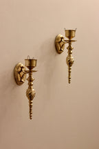 Pair of Vintage Brass Sconces Noah Ancienne