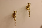 Pair of Vintage Brass Sconces Noah Ancienne