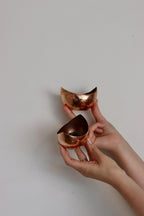 Pair of Vintage Copper Candleholders Noah Ancienne