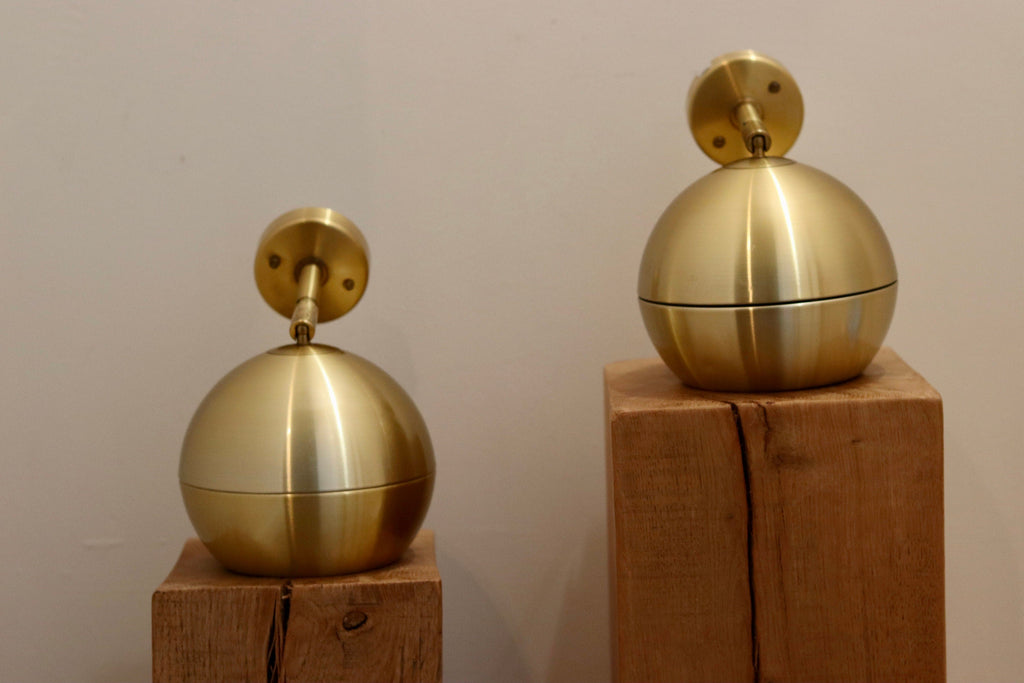 Pair of Vintage Danish Brass Wall Lamps by LYFA Denmark circa 1960s Noah Ancienne