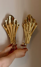 Pair of Vintage Swedish Brass Sconces by Arvika Noah Ancienne