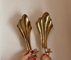 Pair of Vintage Swedish Brass Sconces by Arvika Noah Ancienne
