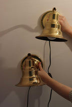 Pair of Vintage Swedish Brass Wall Lamps by Jan Wickelgren, circa 1960s Noah Ancienne