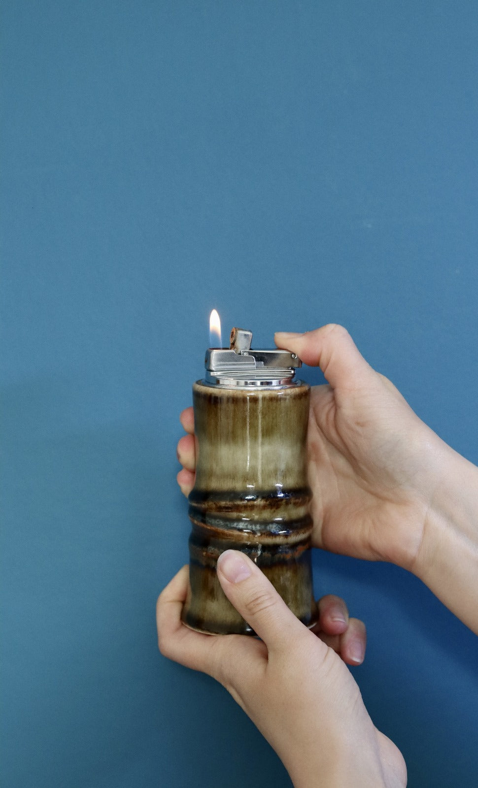 Porcelain Table Lighter by OLLE ALBERIUS for Rörstrand, Sweden Noah Ancienne