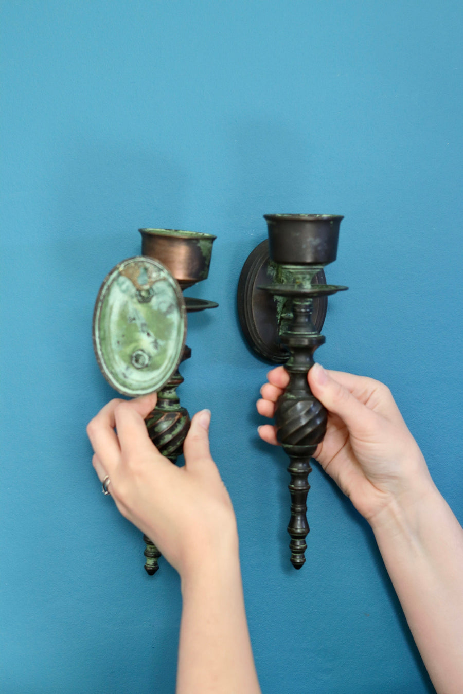 Post Modern Verdigris Sconces Noah Ancienne