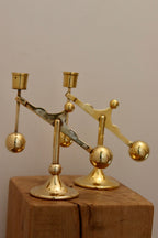 Swedish Brass Candleholder by Scandia circa 1970 Noah Ancienne