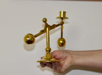 Swedish Brass Candleholder by Scandia circa 1970 Noah Ancienne