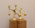 Swedish Brass Candleholder by Scandia circa 1970 Noah Ancienne