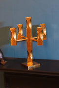 Swedish Brass Five Arm Candelabra by Lars Åkesson for Vallonmässing Noah Ancienne