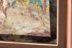 Swedish modernist Oil On Canvas"Eastern Dilemma" Vintage & Framed Noah Ancienne