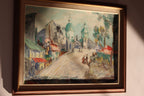 Swedish modernist Oil On Canvas"Eastern Dilemma" Vintage & Framed Noah Ancienne