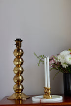 Tall Brass Bobbin lamp Noah Ancienne
