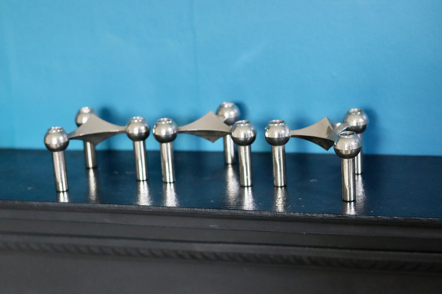 Trio of 1960's Vintage Candle Holder by Stoff Nagel Noah Ancienne